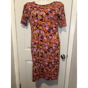 LulaRoe NWT Size L Buttery Soft Retro Pattern Body-con Julia Dress